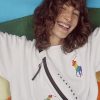 Geantă de mână din pânză Ralph Lauren Pride albă pentru femei Geantă de mână din pânză Ralph Lauren Pride albă pentru femei