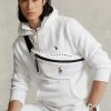 Geantă de mână din pânză Ralph Lauren Pride albă pentru femei Geantă de mână din pânză Ralph Lauren Pride albă pentru femei