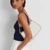 Geantă de mână medie, din piele cu buline, Ralph Lauren, cu buline/crem Geantă de mână medie, din piele cu buline, Ralph Lauren, cu buline/crem