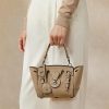 Geantă de mână Ralph Lauren, din piele de căprioară, moale, pentru femei, Pale Honey Geantă de mână Ralph Lauren, din piele de căprioară, moale, pentru femei, Pale Honey