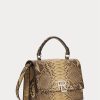 Geantă de mână Ralph Lauren The Python RL cu mâner superior pentru femei, Copper Geantă de mână Ralph Lauren The Python RL cu mâner superior pentru femei, Copper