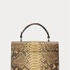 Geantă de mână Ralph Lauren The Python RL cu mâner superior pentru femei, Copper Geantă de mână Ralph Lauren The Python RL cu mâner superior pentru femei, Copper