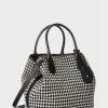 Geantă neagră pentru femei Ralph Lauren Houndstooth Medium Bellport Geantă neagră pentru femei Ralph Lauren Houndstooth Medium Bellport