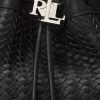 Geantă neagră pentru femei Ralph Lauren Woven Medium Andie