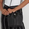 Geantă neagră pentru femei Ralph Lauren Woven Medium Andie