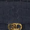 Genți Crossbody Adair medii din piele în relief Ralph Lauren pentru femei, rafinate bleumarin