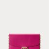 Genți Crossbody Adair medii din piele Ralph Lauren Fuschia Berry pentru femei