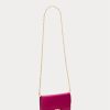 Genți Crossbody Adair medii din piele Ralph Lauren Fuschia Berry pentru femei