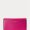 Genți Crossbody Adair medii din piele Ralph Lauren Fuschia Berry pentru femei
