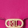 Genți Crossbody Adair medii din piele Ralph Lauren Fuschia Berry pentru femei