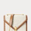 Genți crossbody cu lanț de plic croșetat Ralph Lauren Polo ID Parchment Cream