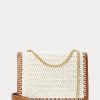 Genți crossbody cu lanț de plic croșetat Ralph Lauren Polo ID Parchment Cream