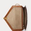 Genți crossbody cu lanț de plic croșetat Ralph Lauren Polo ID Parchment Cream