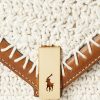 Genți crossbody cu lanț de plic croșetat Ralph Lauren Polo ID Parchment Cream