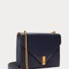 Genți crossbody cu lanț plic din piele Ralph Lauren Polo ID pentru femei Midnight Navy