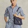 Genți crossbody cu lanț plic din piele Ralph Lauren Polo ID pentru femei Midnight Navy
