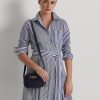 Genți crossbody Jordynn medii din piele Ralph Lauren de la marina franceză