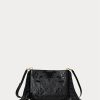 Genți crossbody medii Elaina din piele Ralph Lauren pentru femei negre