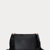Genți crossbody medii Elaina din piele Ralph Lauren pentru femei negre