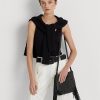 Genți crossbody medii Elaina din piele Ralph Lauren pentru femei negre