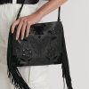 Genți crossbody medii Elaina din piele Ralph Lauren pentru femei negre