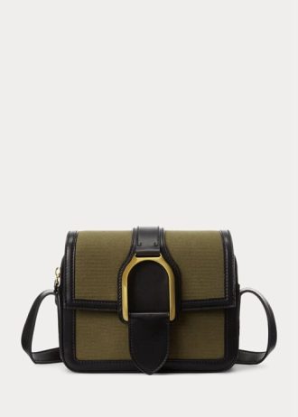 Genți Crossbody Welington din pânză Ralph Lauren Olive pentru femei