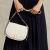 Genți de șa din piele matlasată Ralph Lauren Polo ID Ivory pentru femei Genți de șa din piele matlasată Ralph Lauren Polo ID Ivory pentru femei