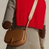 Genți de șa Ralph Lauren Polo ID din piele de vițel de culoare maro Genți de șa Ralph Lauren Polo ID din piele de vițel de culoare maro