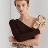 Genți de cruce Adair medii Ralph Lauren din piele artificială de șarpe Parchment pentru femei