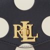 Genți de cruce Tayler mici cu buline Ralph Lauren, rafinate, bleumarin/vanilie