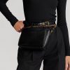 Genți de damă negre Ralph Lauren din piele Mini Sloane