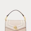 Genți de damă Ralph Lauren din piele Nappa roz deschis/vanilie mici Tayler