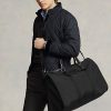 Genți de îmbrăcăminte hibride Ralph Lauren, negre, cu finisaje din piele Genți de îmbrăcăminte hibride Ralph Lauren, negre, cu finisaje din piele