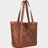 Genți de tote din piele prelucrate manual Ralph Lauren de damă maro Genți de tote din piele prelucrate manual Ralph Lauren de damă maro