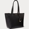 Genți de tote mici din piele sintetică Ralph Lauren pentru femei negre