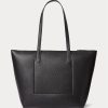 Genți de tote mici din piele sintetică Ralph Lauren pentru femei negre