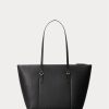 Genți de tote mici din piele sintetică Ralph Lauren pentru femei negre