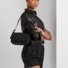 Genți de umăr Maddy mici din piele Ralph Lauren pentru femei negre