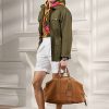 Genți duffle din piele de căprioară vițel Ralph Lauren Welington pentru bărbați kaki Genți duffle din piele de căprioară vițel Ralph Lauren Welington pentru bărbați kaki