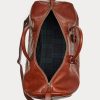 Genți duffle din piele Ralph Lauren Heritage pentru bărbați, ciocolată Genți duffle din piele Ralph Lauren Heritage pentru bărbați, ciocolată