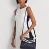 Genți ghiozdan farrah medii din piele Nappa Ralph Lauren pentru femei bleumarin