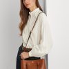 Genți ghiozdan Marcy mici din piele Ralph Lauren pentru femei Lauren Tan