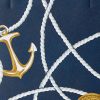 Genți ghiozdan mari Hanna, din piele, Ralph Lauren, cu imprimeu de frânghie nautice
