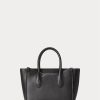 Genți ghiozdan Mini Sloane din piele Ralph Lauren pentru femei negre