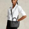 Genți ghiozdan Mini Sloane din piele Ralph Lauren pentru femei negre