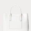 Genți Marcy Mary Satchel Ralph Lauren, albe, din piele în relief Genți Marcy Mary Satchel Ralph Lauren, albe, din piele în relief