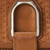 Genți de umăr Welington din piele de vițel împletită Ralph Lauren maro pentru femei Genți de umăr Welington din piele de vițel împletită Ralph Lauren maro pentru femei