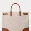 Genți tote mari Devyn din pânză Ralph Lauren pentru femei Vanilla/Lauren Tan Genți tote mari Devyn din pânză Ralph Lauren pentru femei Vanilla/Lauren Tan