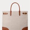 Genți tote mari Devyn din pânză Ralph Lauren pentru femei Vanilla/Lauren Tan Genți tote mari Devyn din pânză Ralph Lauren pentru femei Vanilla/Lauren Tan