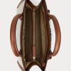 Genți tote mari Symone din pânză Ralph Lauren, maro/marin bleumarin